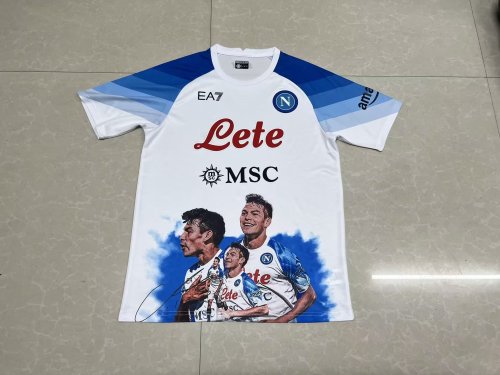 Fans Version 2023-2024 Calcio Napoli White Champion Soccer Jersey