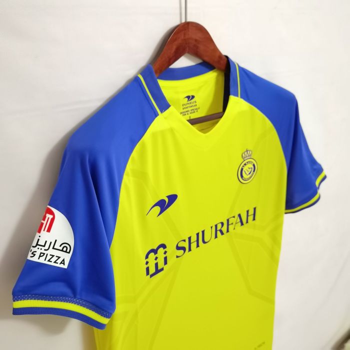 with Patch Fans Version 2022-2023 Al Nassr Home Soccer Jersey