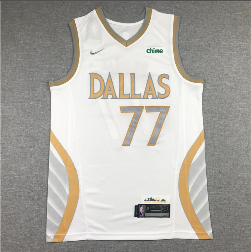 City Edition Dallas Mavericks 77 DONCIC White NBA Jersey