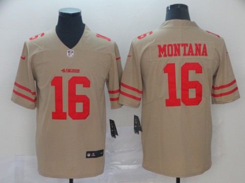 San Francisco 49ers 16 Joe Montana Gold Inverted Legend Limited Jersey