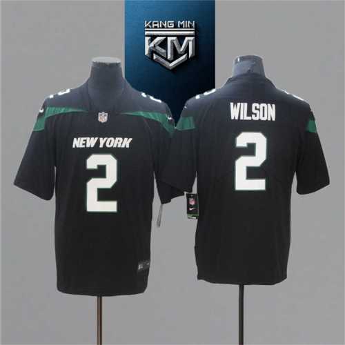 2021 Jets 2 WILSON BLACK NFL Jersey S-XXL WHITE  Font
