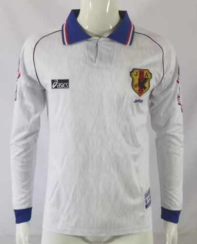 Long Sleeve Retro Shirt 1998 Japan Away White Soccer Jersey