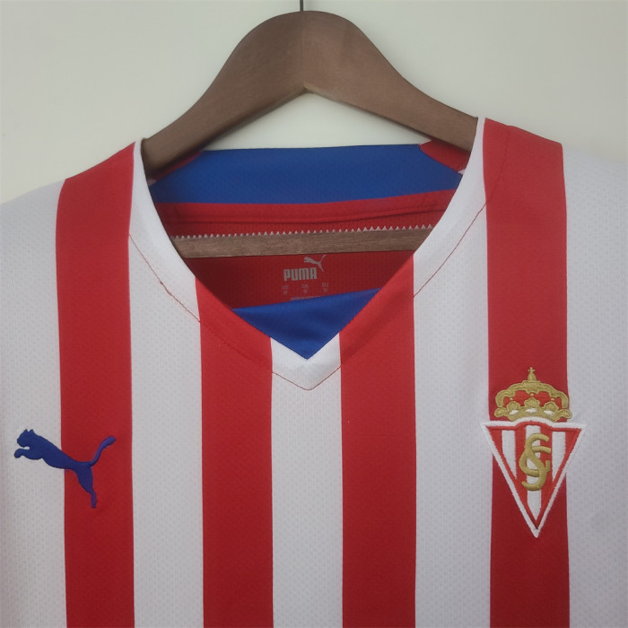 Fans Version 2022-2023 Sporting Gijon Home Soccer Jersey