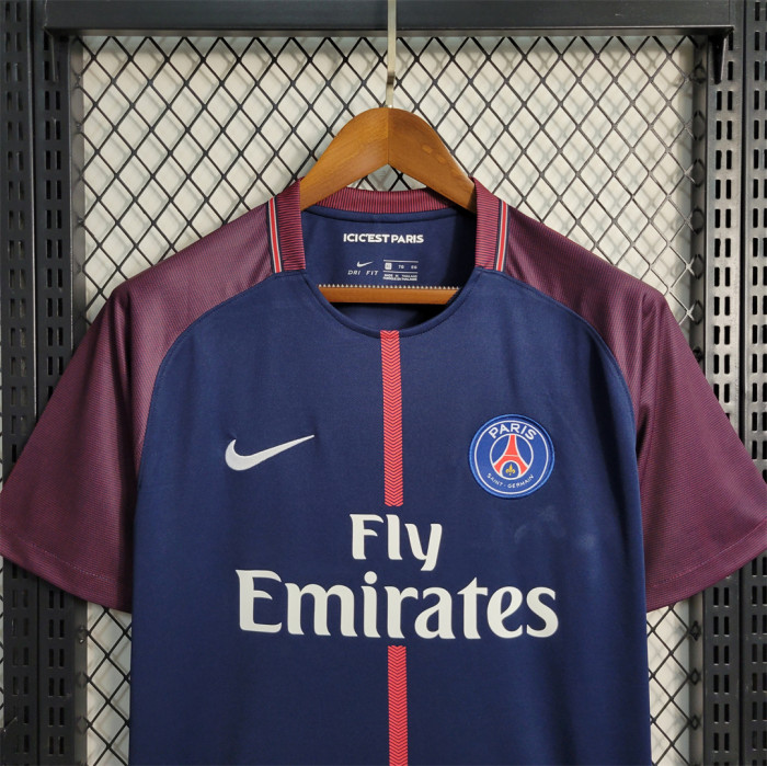 PSG Maillot Retro Shirt 2017-2018 Paris Home Vintage Soccer Jersey