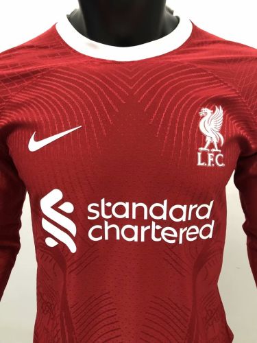 Long Sleeve Player Version 2023-2024 Liverpool Home Football Shirt