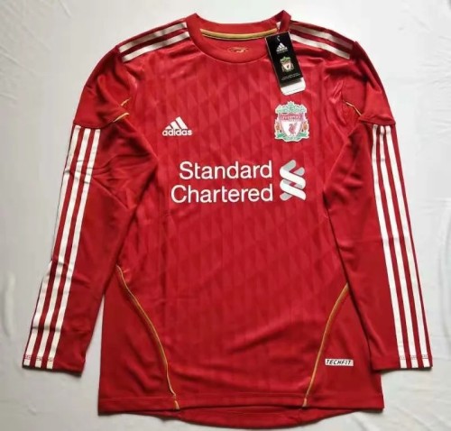 Retro Jersey Long Sleeve Liverpool 2011-2012 Home Soccer Jersey