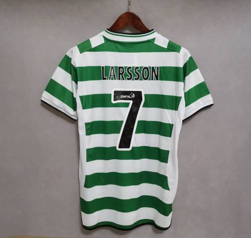 Retro Jersey 2001-2003 Celtic LARSSON 7 Home Vintage Soccer Jersey