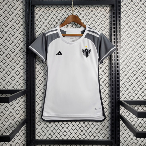 Women 2023-2024 Atletico Mineiro Away White Soccer Jersey Lady Football Shirt