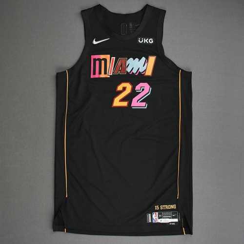 with UKG New Miami Heat 22 BUTLER Black NBA Jersey Basketball Shirt