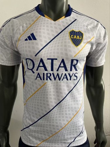 Player Version 2023-2024 Boca Juniors White Soccer Jersey