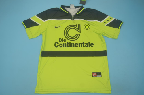 Retro Jersey 1997 UCL Version Borussia Dortmund Yellow Soccer Jersey