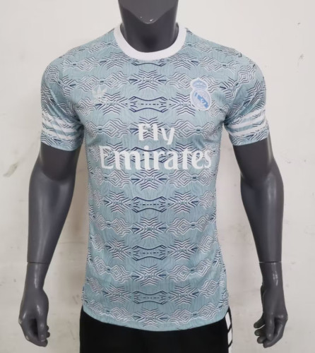 2023-2024 Player Version Real Madrid Light Blue Soccer Training Jersey