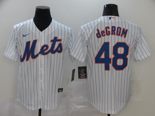 New York Mets 48 deGROM White 2020 Cool Base Jersey