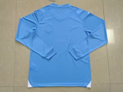 Long Sleeve 2023-2024 Manchester City Home Soccer Jersey Man City Football Shirt