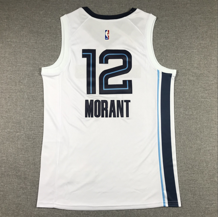 2023 New Memphis Grizzlies 12 MORANT White Basketball Shirt NBA Jersey