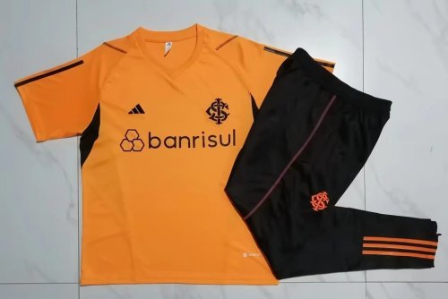 2023-2024 Sport Club Internacional Orange Soccer Training Jersey and Pants