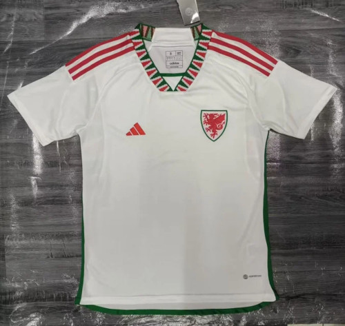 Fans Version 2022 World Cup Wales Away White Soccer Jersey