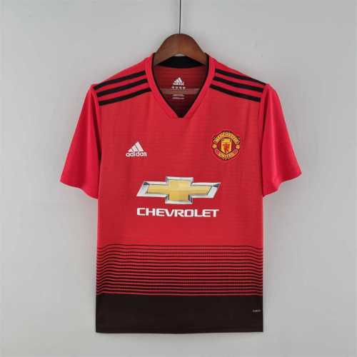 Retro Jersey 2018-2019 Manchester United Home Soccer Jersey Vintage Football Shirt