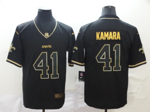 New Orleans Saints 41 Alvin Kamara Black Gold Throwback Vapor Untouchable Limited Jersey