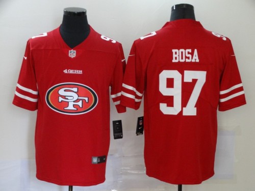 San Francisco 49ers 97 BOSA Red Team Big Logo Vapor Untouchable Limited Jersey