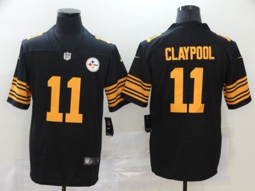 Pittsburgh Steelers 11 Chase Claypool Black 2020 NFL Draft First Round Pick Color Rush Limited Jersey