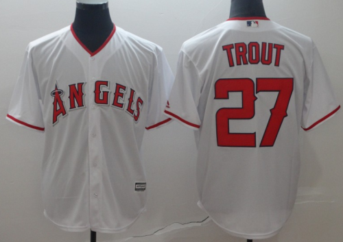 2019 Los Angeles Angels of Anaheim# 27 TROUT White MLB Jersey