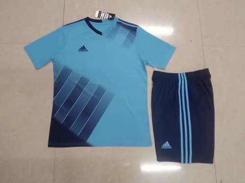 M8620 Light Blue Blank Soccer Training Jersey Shorts DIY Cutoms Uniform