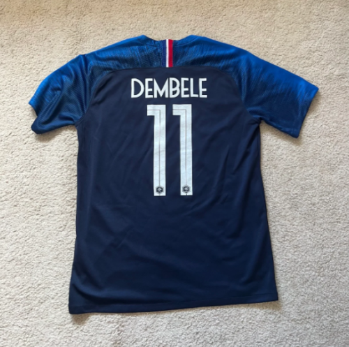 Retro Shirt 2018 France 11 DEMBELE Home Soccer Jersey