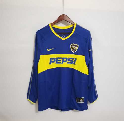 Retro Jersey Long Sleeve 2003-2004 Boca Juniors RIQUELME 10 Home Soccer Jersey