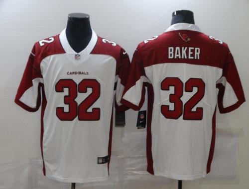 Arizona Cardinals 32 BAKER White/Red NFL Jersey