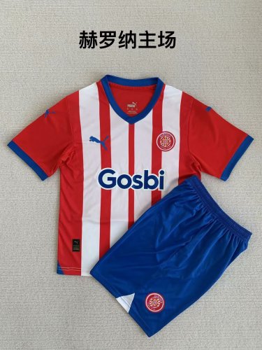 Adult Uniform 2023-2024 Girona Home Soccer Jersey Shorts