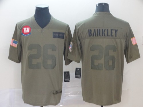 New York Giants 26 Saquon Barkley 2019 Olive Salute To Service Limited Jersey
