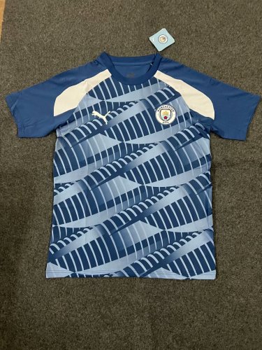 2023-2024 Manchester City Blue Soccer Training Jersey
