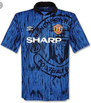 Retro Jersey Manchester United Away Blue Soccer Jersey