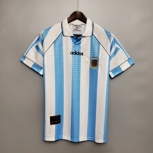 Retro Jersey 1994-1996 Argentina Home Soccer Jersey Vintage Football Shirt