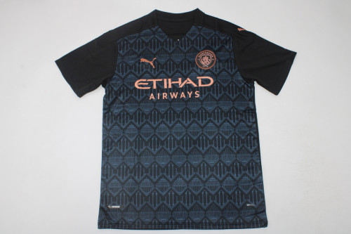 Retro Man City Shirt 2020-2021 Manchester City Away Black Soccer Jersey