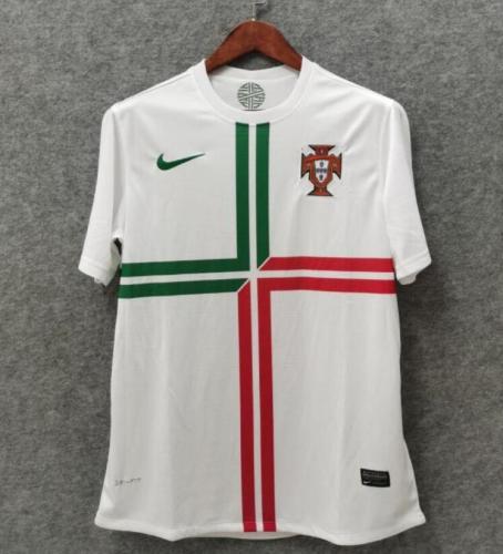 Retro Jersey Fans Version Portugal 2012 Away White Soccer Jersey