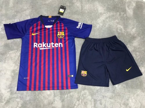 Retro Uniform 2018-2019 Barcelona Home Soccer Jersey Shorts