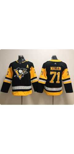 Youth Pittsburgh Penguins Malkin 71 Black/Yellow NHL Jersey