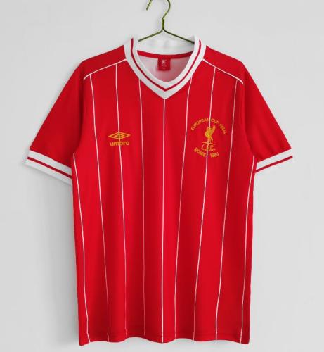 Retro Jersey 1981-1984 Liverpool Home Red UEFA Champions League Soccer Jersey