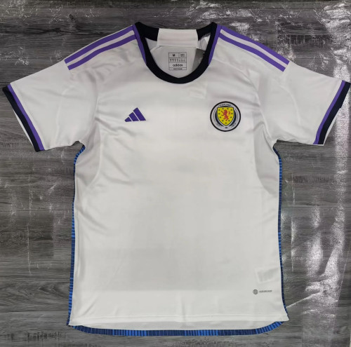 Fans Version 2022 World Cup Scotland Away White Soccer Jersey