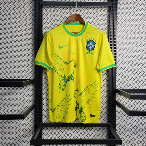 Fans Version Brazil 2022-2023 Yellow Pigeon Special Edition Soccer Jersey