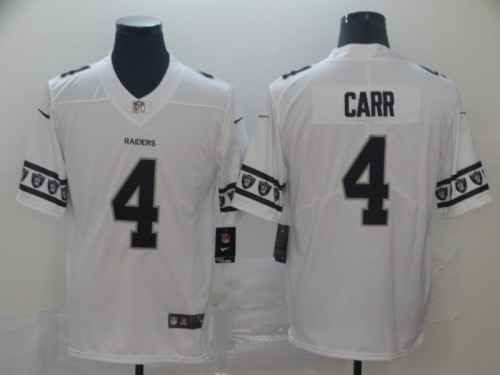Oakland Raiders 4 Derek Carr White Team Logos Fashion Vapor Limited Jersey