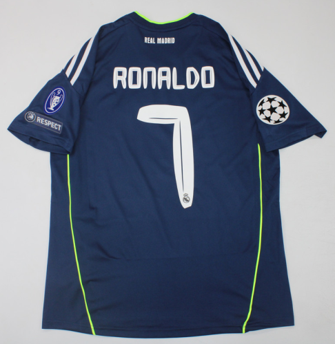 with UCL Patch Ronaldo Camiseta de Futol Retro Shirt 2010-2011 Real Madrid Away Soccer Jersey