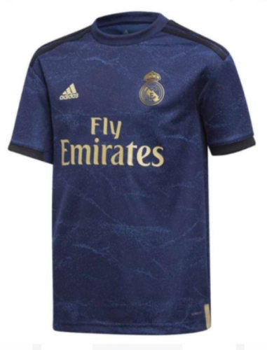 Retro Jersey 2019-2020 Real Madrid Away Blue Soccer Jersey Vintage Real Football Shirt