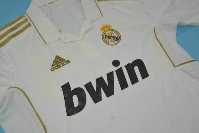 with LFP Patch Retro Jersey 2011-2012 Real Madrid Home Soccer Jersey Vintage Football Shirt