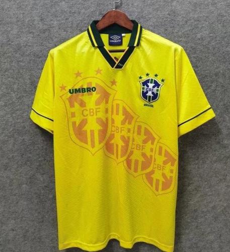 Retro Jersey 1994 Brazil Home Yellow Soccer Jersey