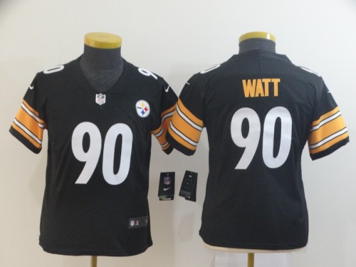 Pittsburgh Steelers 90 T.J. Watt Black Youth Vapor Untouchable Limited Jersey