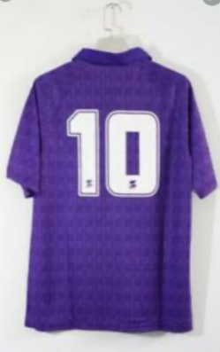Retro Jersey 1989-1990 Fiorentina 10 Purple Soccer Jersey