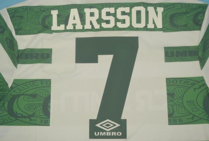 Retro Jersey 1995-1997 Celtic 7 LARSSON Home Soccer Jersey